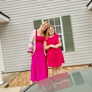 Elegant Hot Pink Cap Sleeve Dress